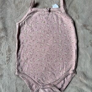 Jamie Kay Dusty Pink Floral Tank One-Piece Bodysuit